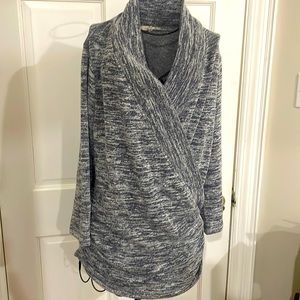 41 Hawthorn “Stitch Fix” Super Soft Wrap-Look Shawl Collar Sweater